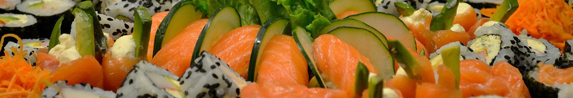 Eating Buffet Korean Sushi at Heebeen Restaurant.